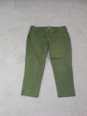 Loft Marisa The Riviera Pant Size 2P Olive Green Cropped Pants
